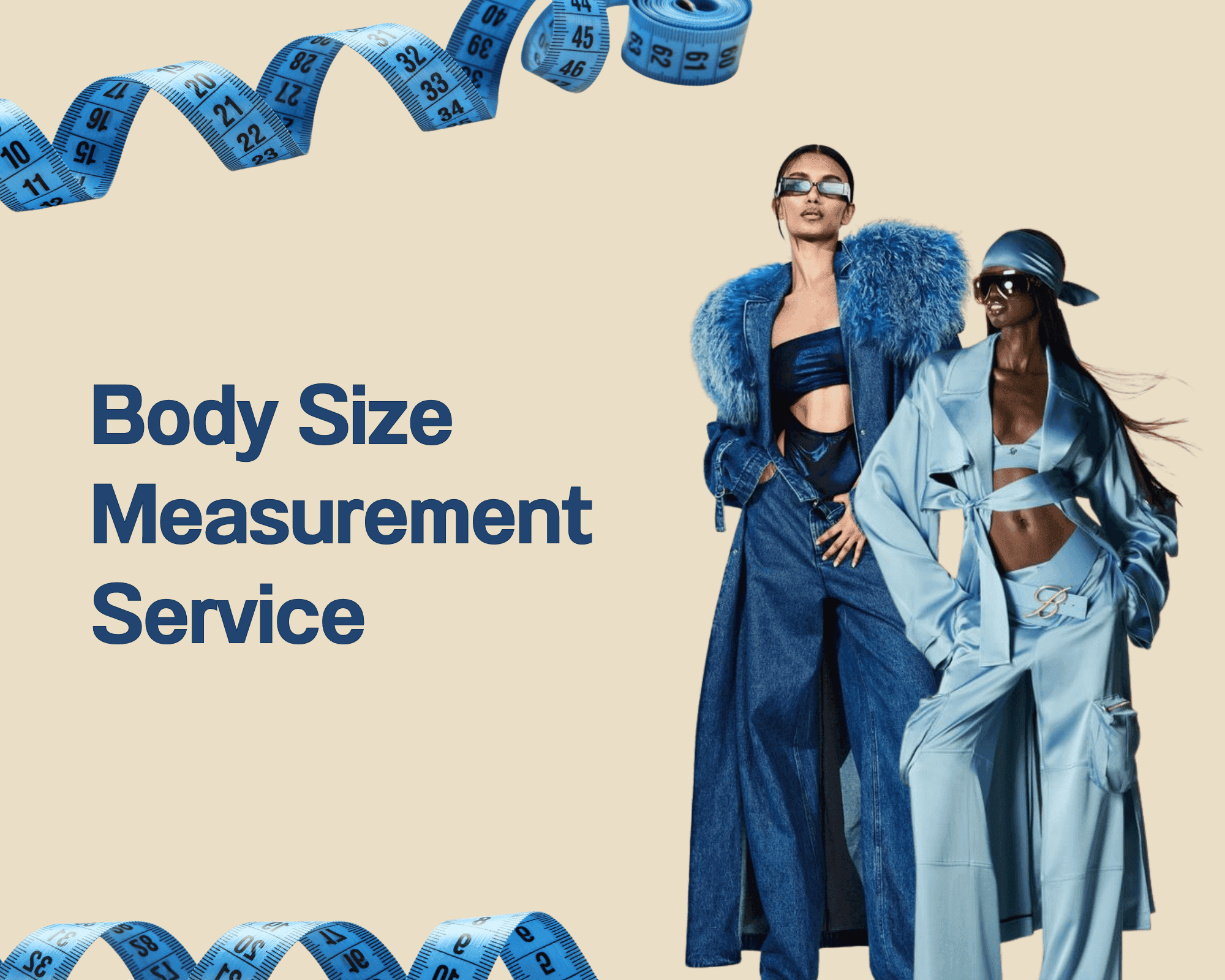 body measurement service, AI size measurement service, AI fashion , online shopping
